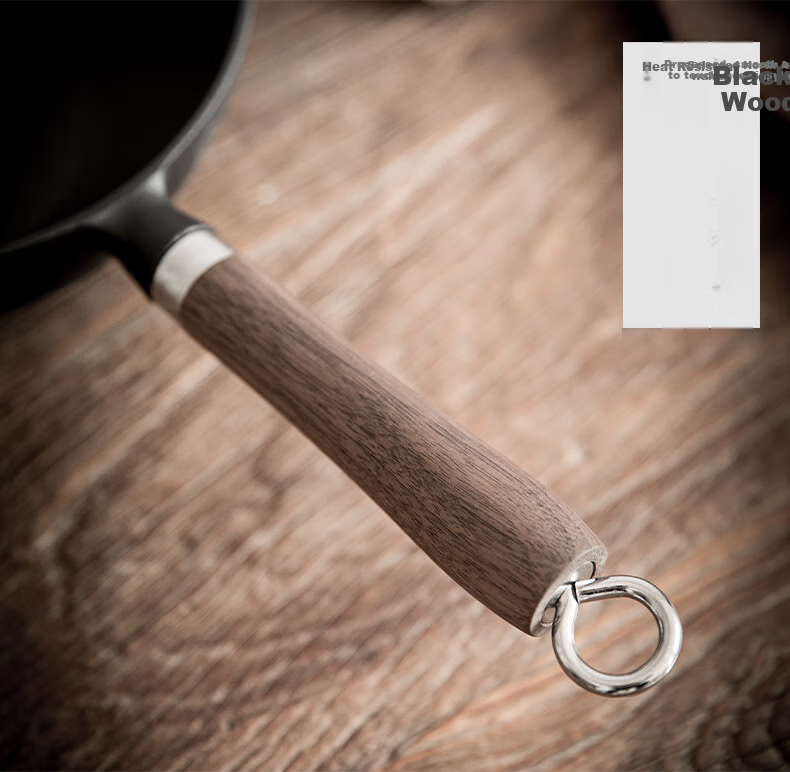Dianjiang Small Wok Cast Iron Pan Baby Food Pot Thick Non-Coated Raw Iron Stir-Fry Pan Flat Bottom Cast Iron Pan 24cm 7