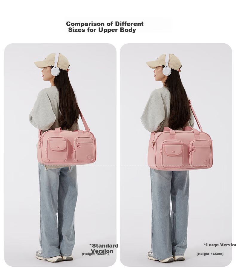 Aji Travel Bag for Women, Large Capacity Luggage Bag with Expandable Space, Suitable for Short Trips And Business Trips, Waterproof Storage, Dry-Wet Separation, Fitness Bag 45