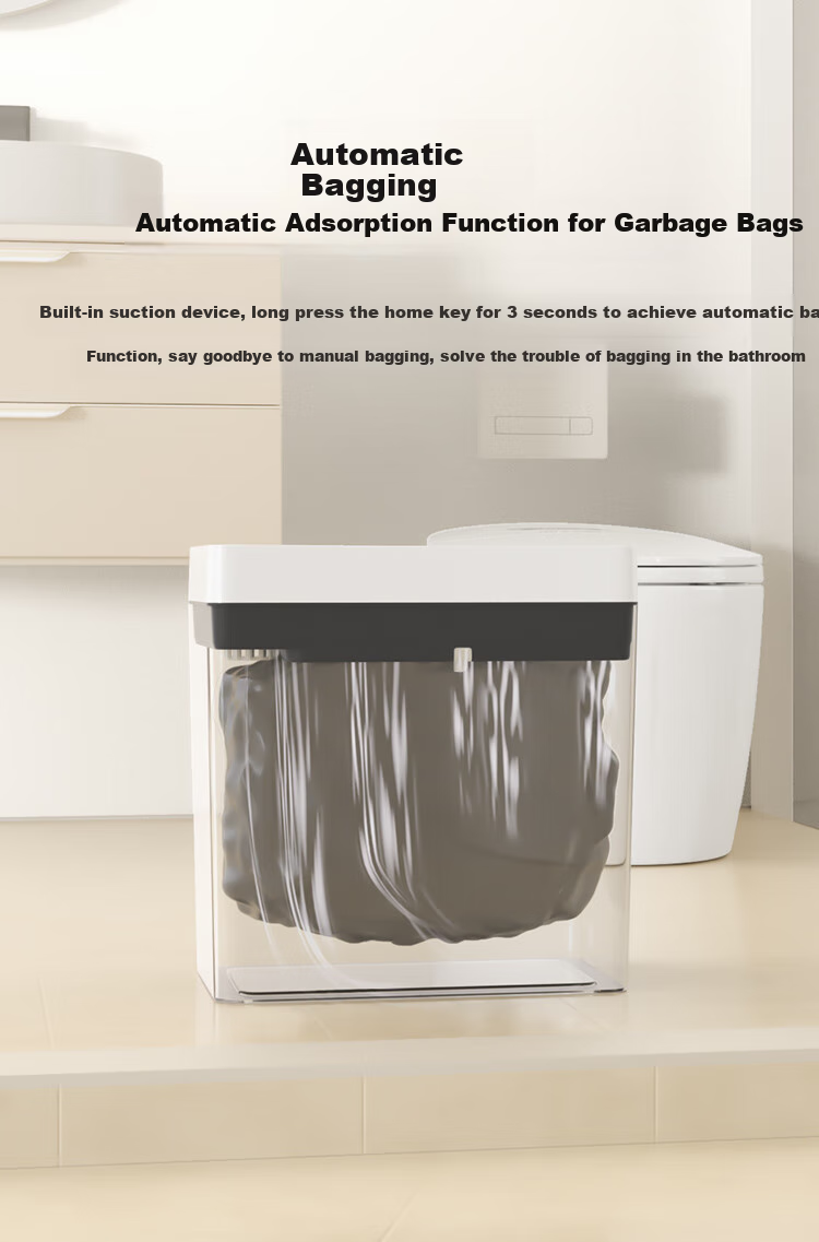 JD Original Double-Door Narrow Gap Automatic Bagging Smart Trash Can 10L Sensor for Home Bathroom Living Room Bedroom 3