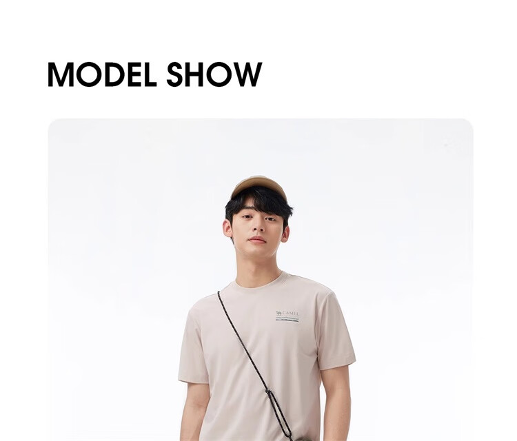CAMEL Outdoor Quick-Dry T-Shirt, Casual Short-Sleeve Round Neck, Suoluna Cotton T-Shirt, Cool-Feeling Heat-Shielding Sports Short Sleeve, A15BAVV023 4