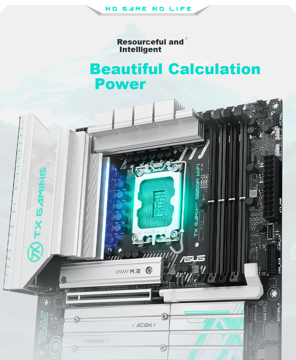 ASUS TX GAMING B860M WIFI Motherboard, Supports CPU 270K/265K/245K (Intel B860/LGA 1851) 5