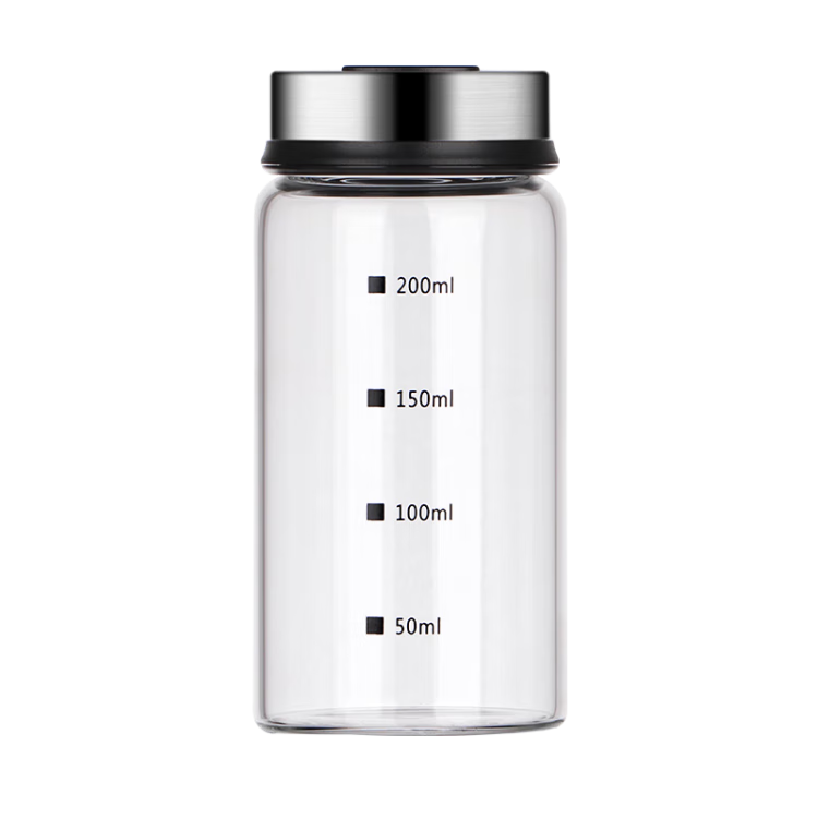 BJ High Borosilicate Glass Seasoning Bottle, Spice Shaker, Barbecue Seasoning Jar, Spice Container, Kitchen Sealed Salt Jar, 200ml