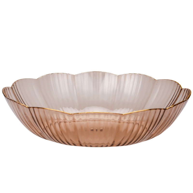 CAIZHI Fruit Plate, Simple Home Dried Fruit Tray, Living Room Snack Dish, Candy Storage Plate, Lace Champagne Color, CZ6639