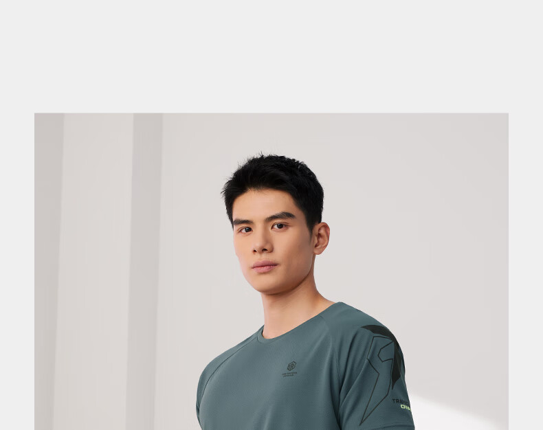 361° Men's Short-Sleeve T-Shirt, Summer Quick-Dry, Loose-Fitting Athletic Running Fitness Casual Top, Half Sleeve, 652524101-2 34