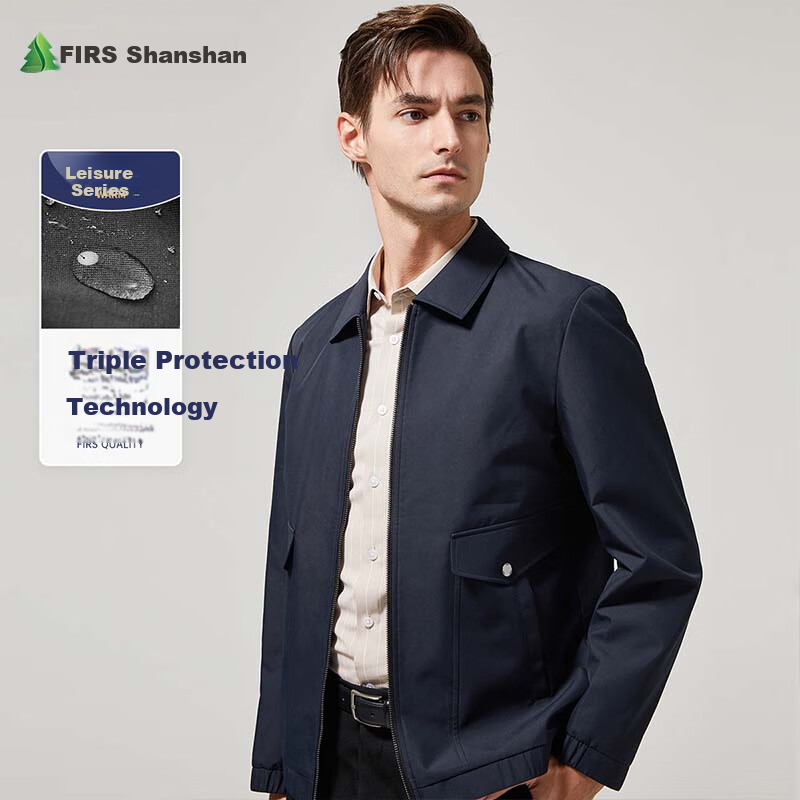 FIRS [Sanfang Technology Workwear Pocket] Men's Jacket, Spring And Autumn Fashion Casual Business Short Coat with Lapel