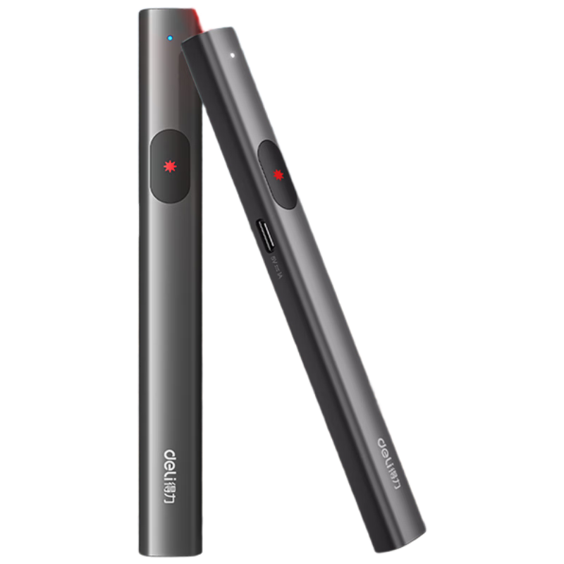 Deli Laser Pointer, Outdoor Laser Pointer Electronic Pen, Suitable for Outdoor Sand Table And Sales Office, Red Light Laser Pointer in Gray MA303