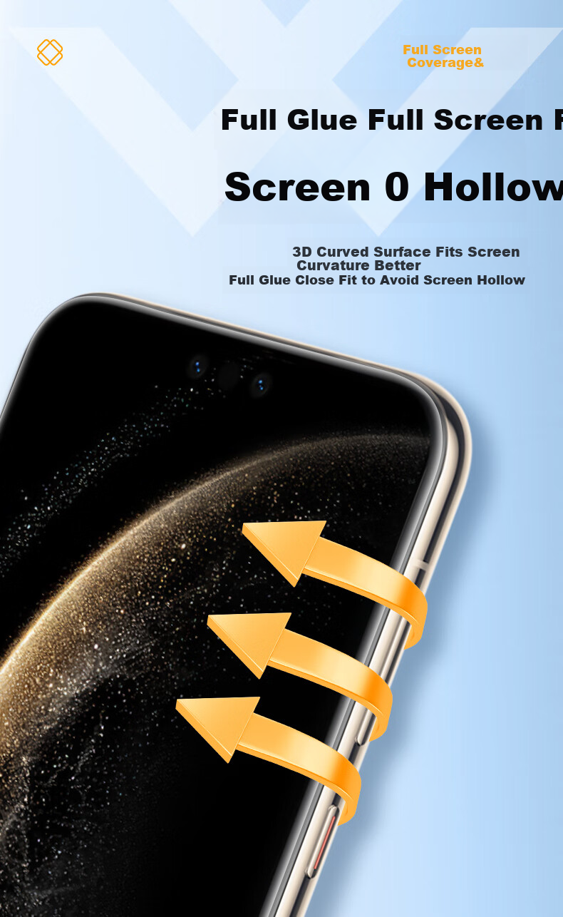 LLUNC Tempered Glass Screen Protector for Huawei Mate70Pro/Pro+/Premium Edition, Full Adhesive High-Definition Dust-Free Curved Coverage Anti-Fingerprint Quick Apply Shatterproof Film for Mate70RS Smartphone 4