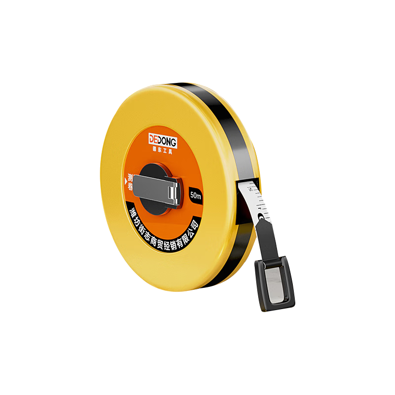Dedong Fiber Tape Measure, Engineering Industrial Grade Thickened Drop-Resistant Stretchable Fiber Tape Measure, 50 Meters