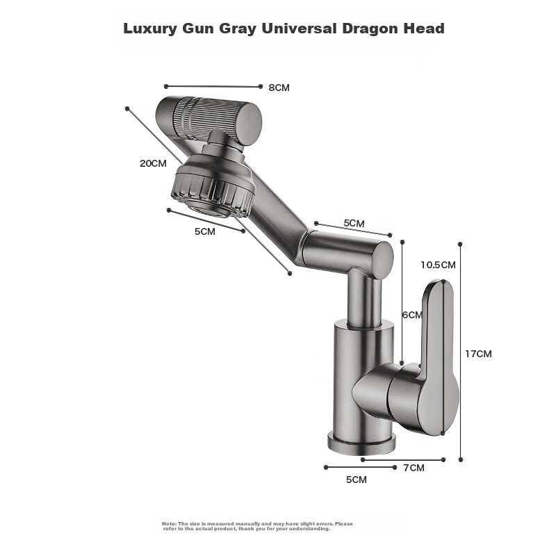 Zunchi Basin Faucet, Hot And Cold, 360-Degree Rotating Mechanical Arm, Lucky Cat, Washbasin, Sink, Bathroom Faucet