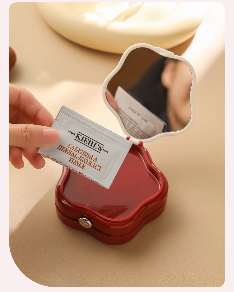 Fanyejia Breathable Powder Puff Storage Box, Makeup Mirror Dust-Proof Flip Lid Case, Air Cushion with Air Holes Empty Box 3