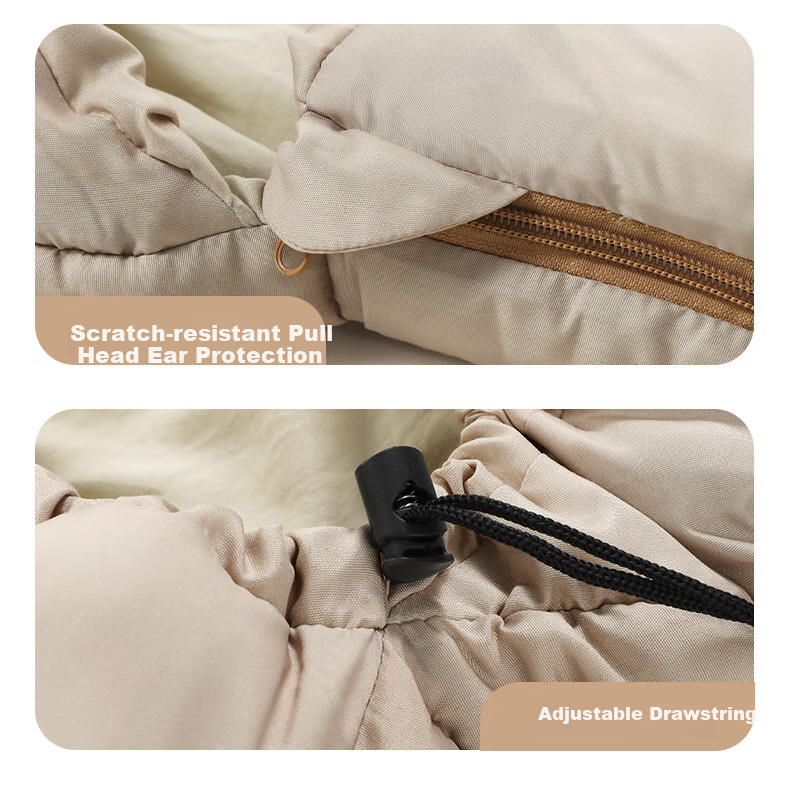 CAMEL Spring And Summer Lightweight Outdoor Camping Overnight Thickened Winter Cold-Resistant down Cotton Sleeping Bag 164BAF5643 Oatmeal Color 12