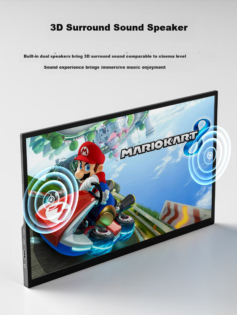 Eimio Portable Monitor, 18.5-Inch [100Hz High Refresh Rate], Display HDR, Computer Laptop Extension Screen, Switch/PS4/5 Mobile External Full-Screen E18U 10