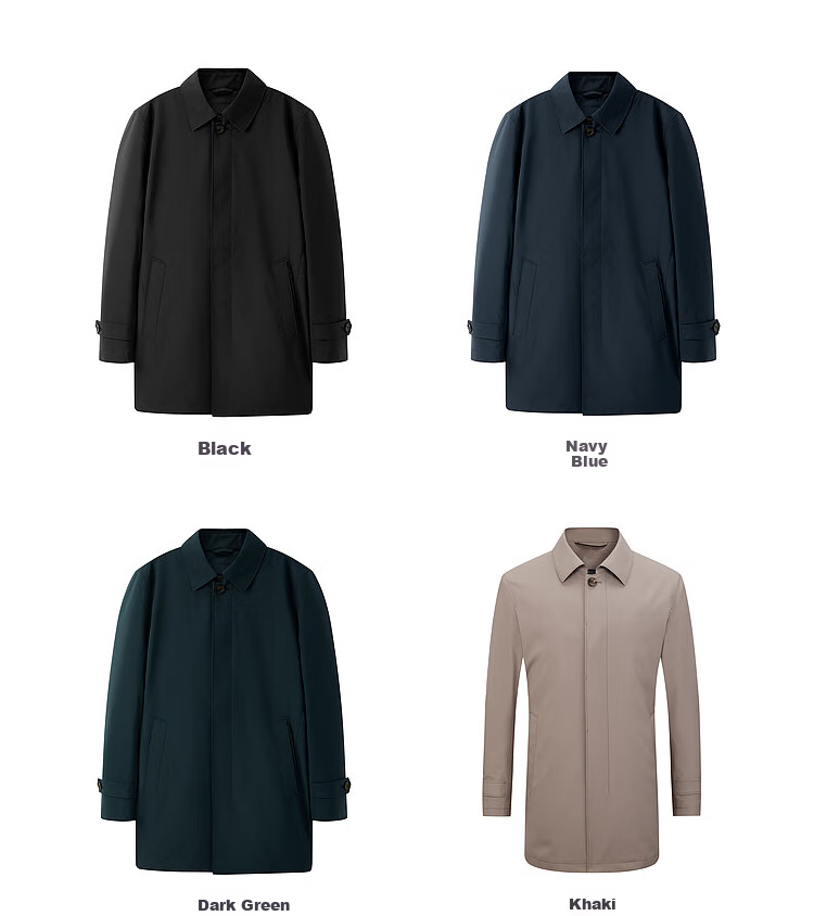 YOUNGOR [Detachable Goose Down Inner Liner Windbreaker] Autumn And Winter Executive Coat, Navy Blue (New), XL (180/100A) 11