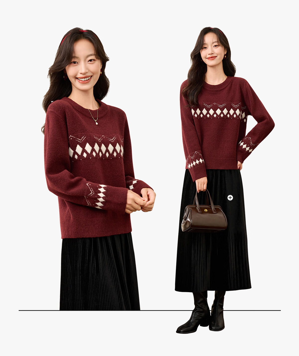 PinCai Women's Knitted Sweater Soft Pink Thick Pullover Half Turtleneck Knit Top P144Z9004 19