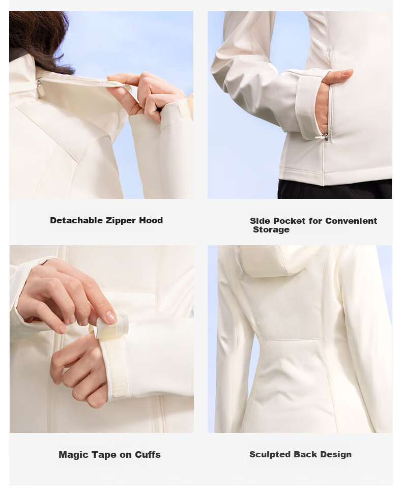 MOLY VIVI Slim-Fit Soft Shell Jacket for Women, Waist-Cinching Coat, Spring And Summer New Style Outdoor Windproof Waterproof Sports Hiking Wear, Magic Vivvi 11