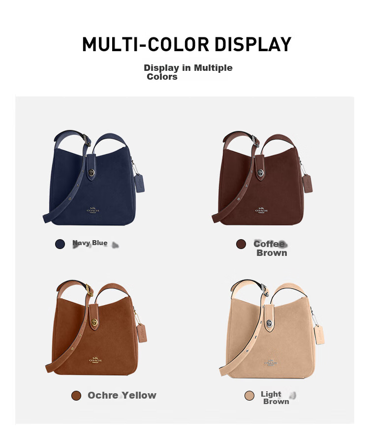 COACH [Brand Direct Supply] Gift for Women, HADLEY Medium Shoulder Crossbody Bucket Bag, Blue CW004 1
