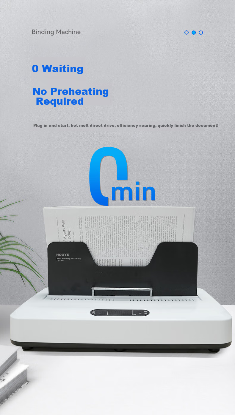 HOOYE Thermal Binding Machine Contract Tender Document Financial Voucher Thermal Binding Machine for Binding 600 Pages 3110 3