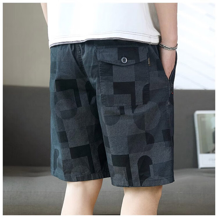 JEEP SPIRIT Men's Shorts, Sports Summer Wear Pants, Beach Casual Five-Point Shorts, American Workwear Style, Pure Cotton Mid-Length Pants 3