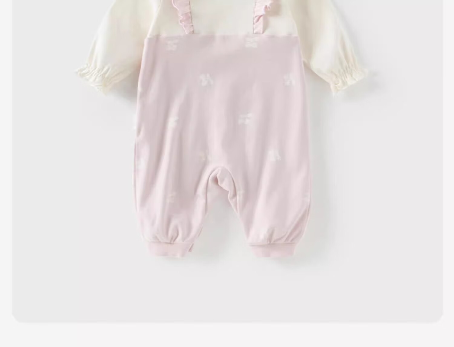 David Bella Newborn Spring Cotton Romper Baby Girls Faux Two-Piece Jumpsuit 9
