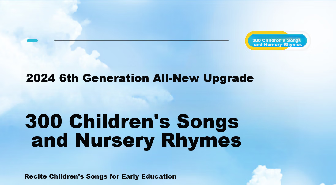 KidsSparkle, 300 Nursery Rhymes for Early Education, Audio Book Songs, Children's Toys, Baby Finger-Touch Reading, Sound-Making Birthday Gift 1
