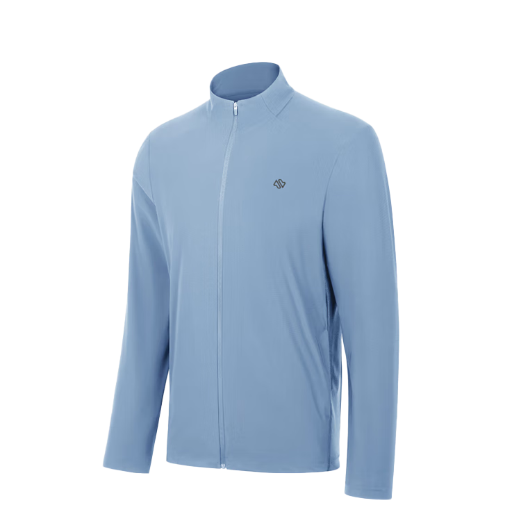 JD Jingzao Men's Summer Lightweight Quick-Dry Sports Jacket Casual Windbreaker Sun Protection Jacket Light Blue 2XL