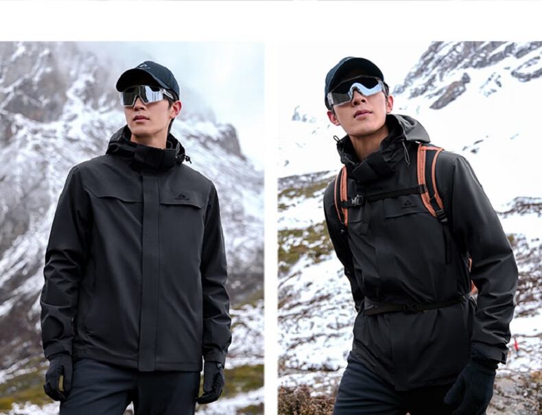 Pioneer Camp Zhuque Hardshell Jacket for Men, Spring And Autumn Outdoor Hiking Mountaineering Coat, Windproof Waterproof Outerwear 24