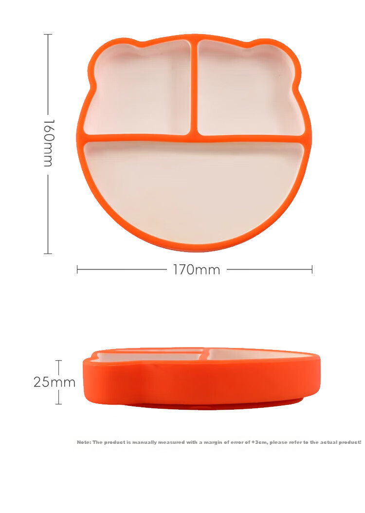 DOCTOR MA Baby Plate, Silicone Feeding Tray with Detachable Sections, Children's Tableware, Complementary Food Bowl And Plate, Green Lunch Box 28