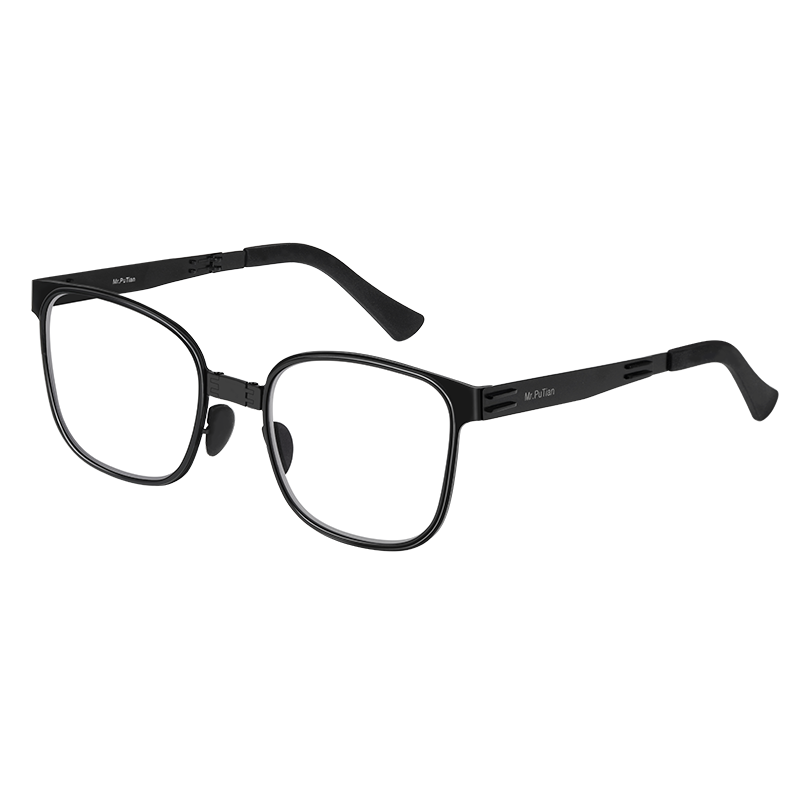 Mr. PuTian Anti-Blue Light Reading Glasses for Men And Women, Foldable Portable Genuine Presbyopic Glasses 300 Degrees (Recommended for Ages 65-69)
