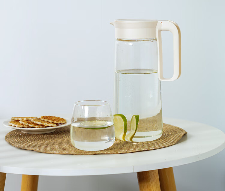 LOCK&LOCK Glass Cold Water Pitcher Household High Borosilicate Handle Heat-Resistant Tea Pot 1.8L 17
