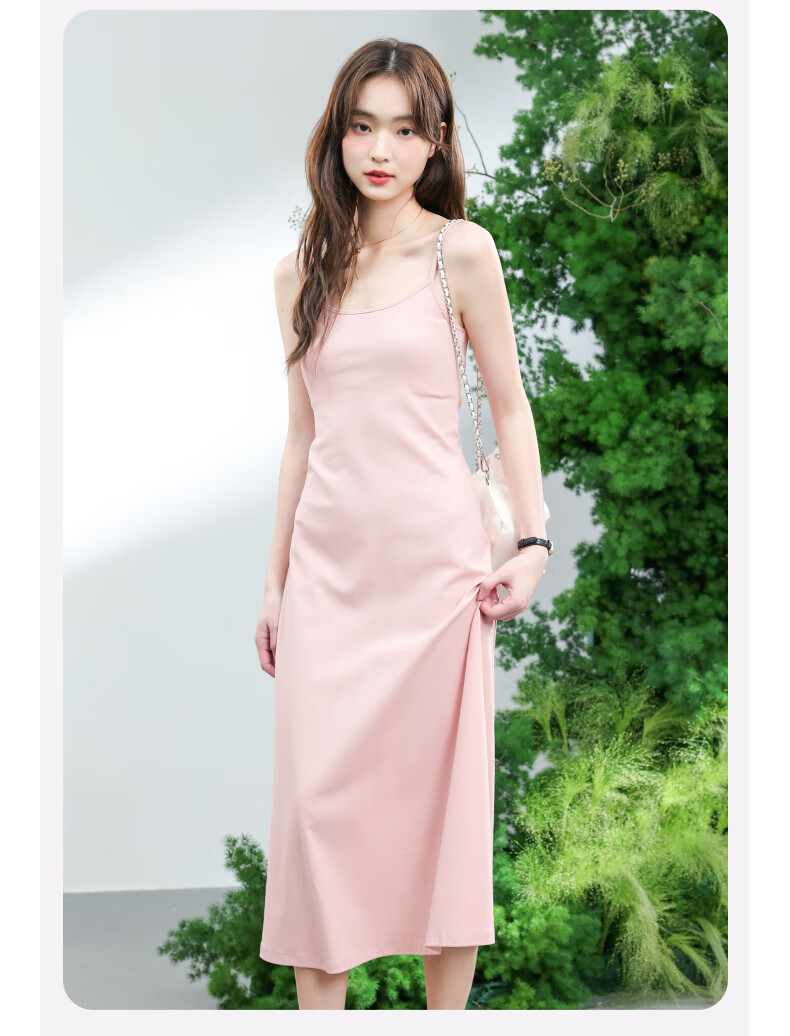 MJ STYLE Women's Spaghetti Strap Dress 2026 Summer New Elegant Slim Fit Waist-Defining Sexy Vacation Maxi Dress 14
