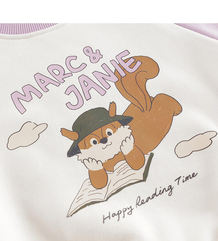 MARC&JANIE Children's Outdoor Camping Color-Block Sweatshirt, Baby Raglan Sleeve Top Spring Wear 250036 6