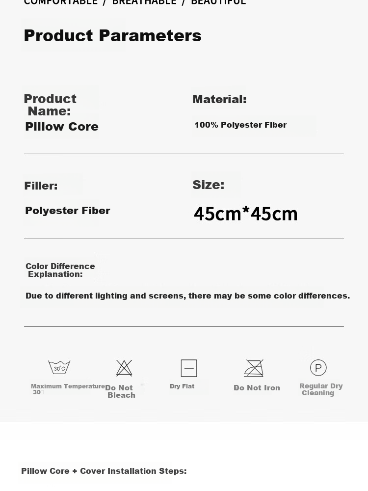 Ali Baozhen Home Textiles High-Elasticity Sofa Cushion Core Car Seat Pad Core Office Chair Pad Core 50*50cm Single Piece 8