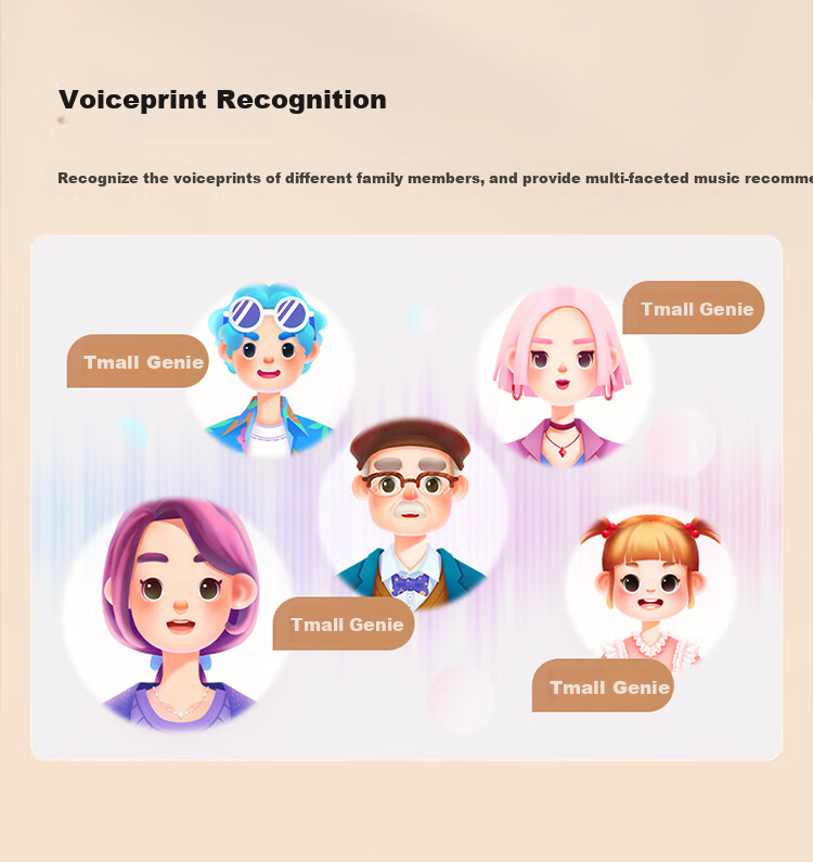 Wae [Subsidies] Tmall Genie IN Sugar 6 Smart Speaker Bluetooth Audio Large Model Question-Answering Voice Control Children's Early Education Alarm Clock Milk Candy Color Birthday Gift 16