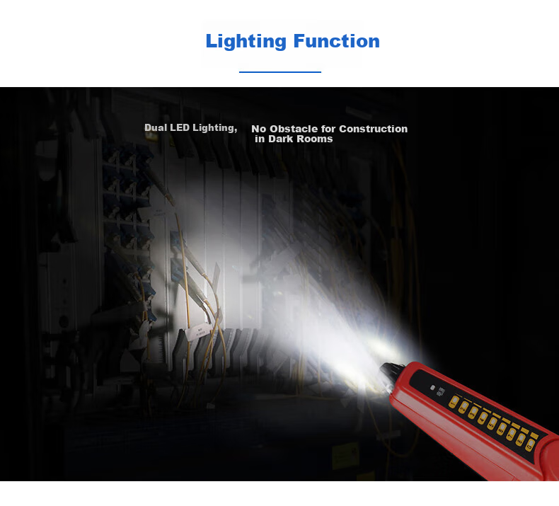 Wanglutong Network Cable Tester, Multifunctional Wire Tracer, POE Detector, 60V Voltage Resistance, Anti-Interference, Electric Voltage Tester, Cable Tracker CT-55 11
