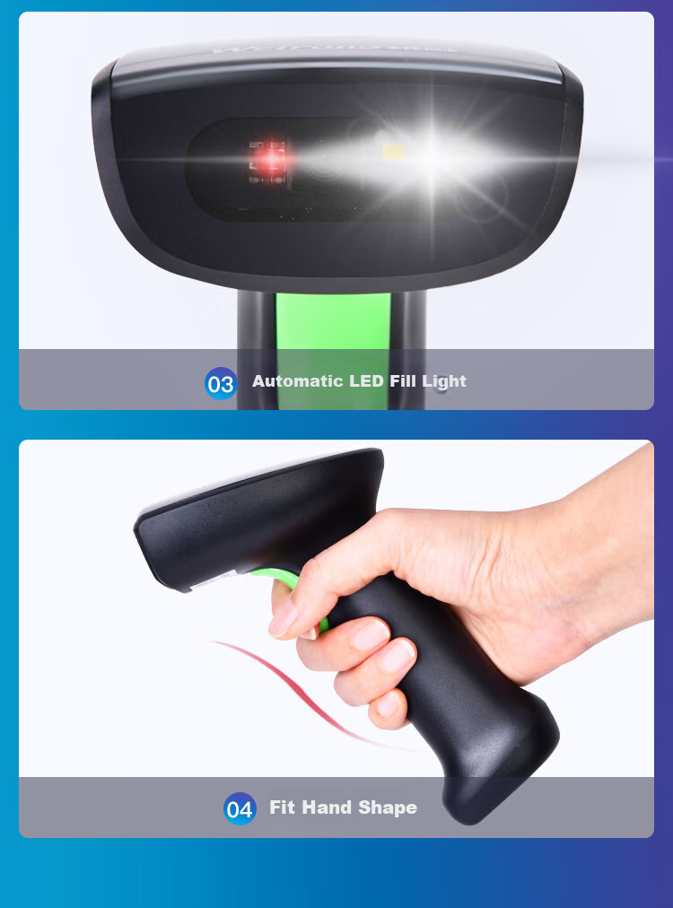 Weirong X11W Pharmaceutical Traceability Code Scanner Gun, Wireless QR Code Scanner with Charging Base, Supermarket Checkout Scanner, Logistics Payment Scanner, Supports Chinese 10