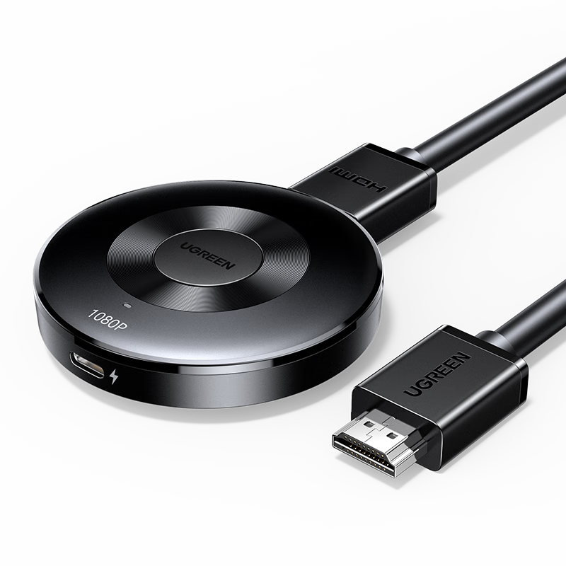 UGREEN Wireless Screen Mirroring Device for Smartphones, HD Video Synchronizer with HDMI Transmission And Reception, Compatible with Apple, Huawei, Xiaomi Phones, Computers for Connecting to TVs, Monitors, And Projectors 55500