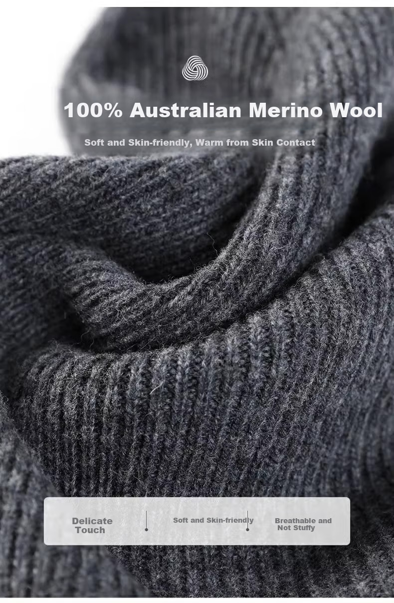 Hengyuanxiang Men's Hat, Autumn And Winter Warm Wool Knitted Cap, Thickened Ear Protection, Duck Tongue Knitted Hat, Birthday Gift 1