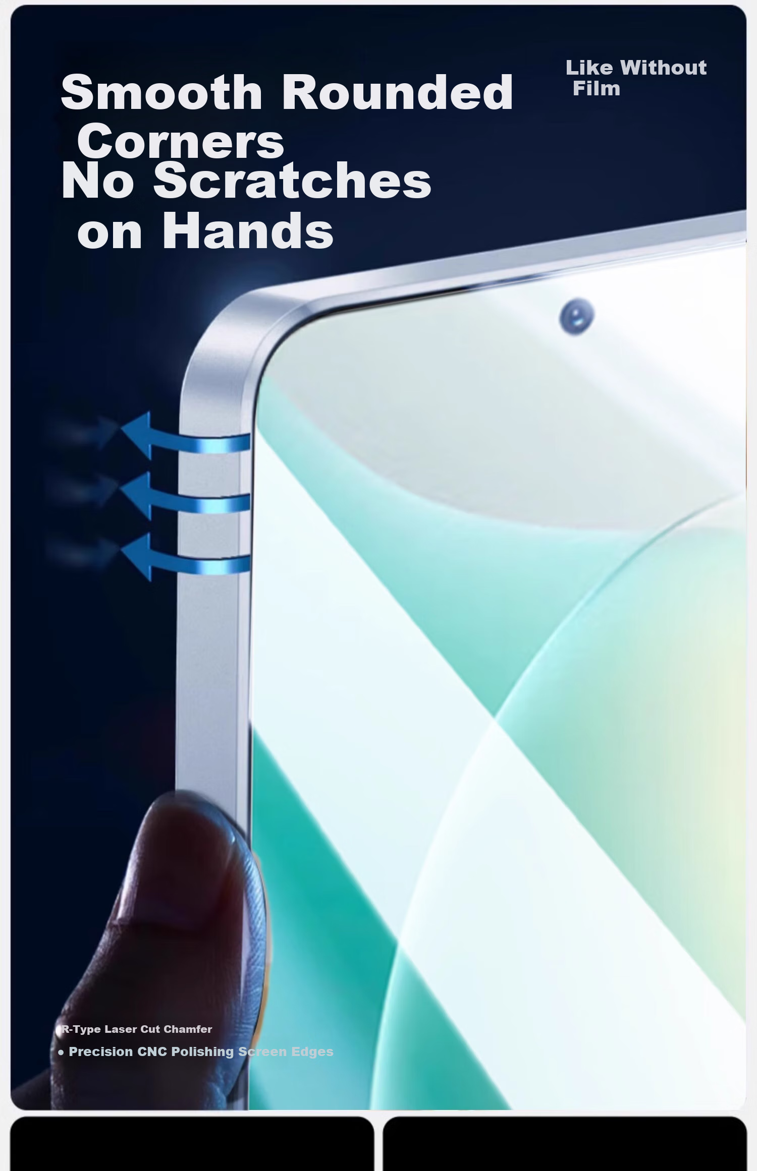 Smorss [2 Pieces Premium] Tempered Glass Screen Protector for Honor 300, Full Coverage High Definition Anti-Scratch Anti-Fingerprint Full Glass Film for Honor 300 Smartphone 7