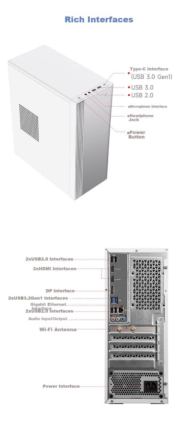 MSI Creator (i5 14500HX 16GB 512GB Business Keyboard and Mouse) Designer Complete Desktop Computer for Commercial Office Use 3