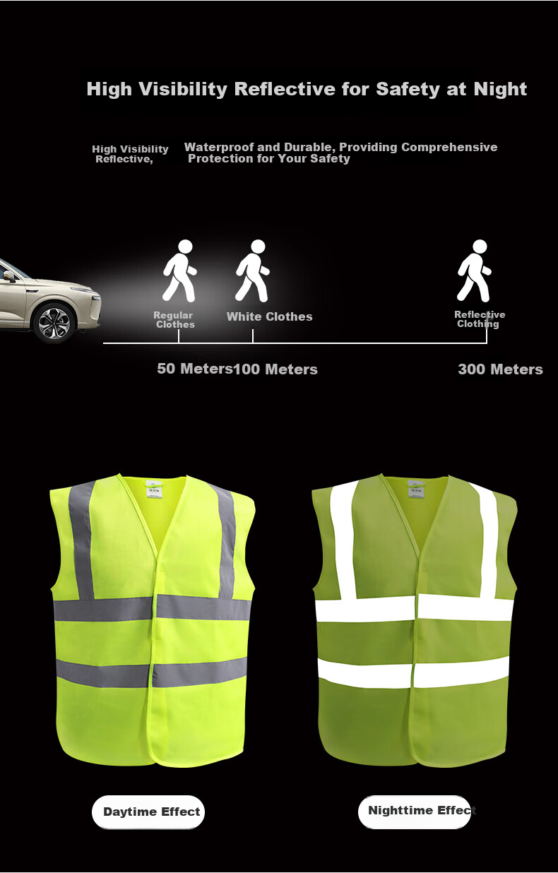 Aiwomu Outdoor Work Construction Site Reflective Vest, Building And Landscaping Construction Sanitation Traffic Printed Reflective Vest, Standard Style Fluorescent Orange XL 5