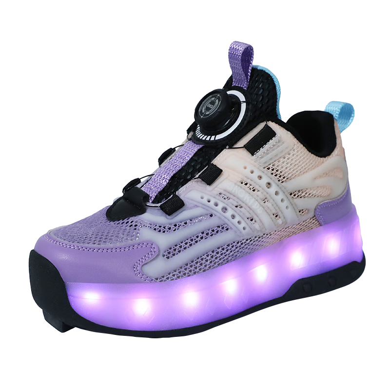 BKG Running Shoes for Boys And Girls, Autumn New Student Single Mesh Breathable Sports Roller Skates X25533-B15