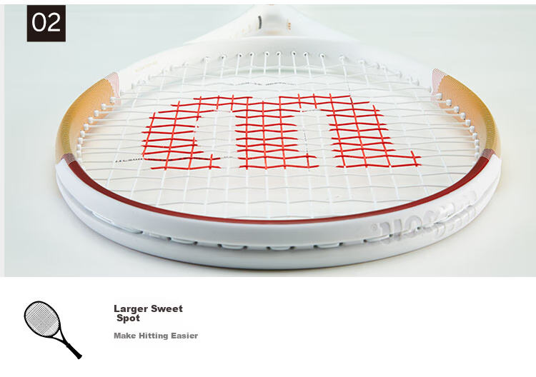 Wilson Tour One Retro Racket, Shock-Absorbing, Lightweight, Large Face, Full Carbon Fiber Integrated Tennis Racket, WR106510U2 3