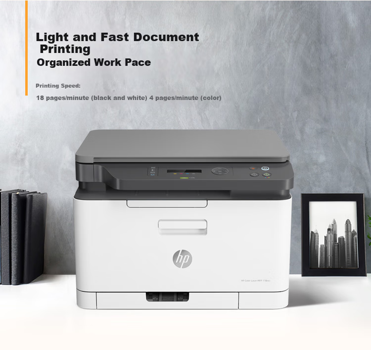 HP 178nw Color Laser Wireless Printer, All-In Printer with Print, Copy And Scan Functions, Wireless Home Three-In Multifunction Printer for Office Use 6