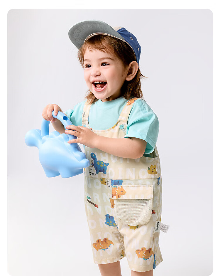 BALABALA Baby Short-Sleeve Set, Boys And Girls Summer Outfit, Stylish Suspender Pants Two-Piece Set, 2025 Fashionable Trendy 209225119203 8