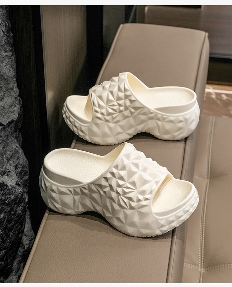 Taxiang Thick-Soled Slippers, Women's Outdoor Wear, Platform Sole, Height-Increasing, Fashionable Single-Strap Sandals, TQ697, Black, Size 35/36 22
