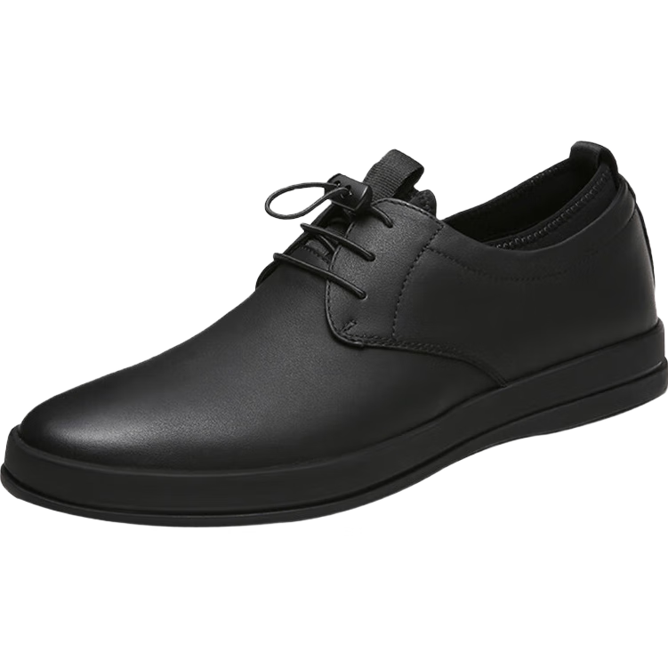 Goldlion Men's Formal Comfortable Soft Wear-Resistant Casual Leather Shoes 50873076101A - Black - Size 42