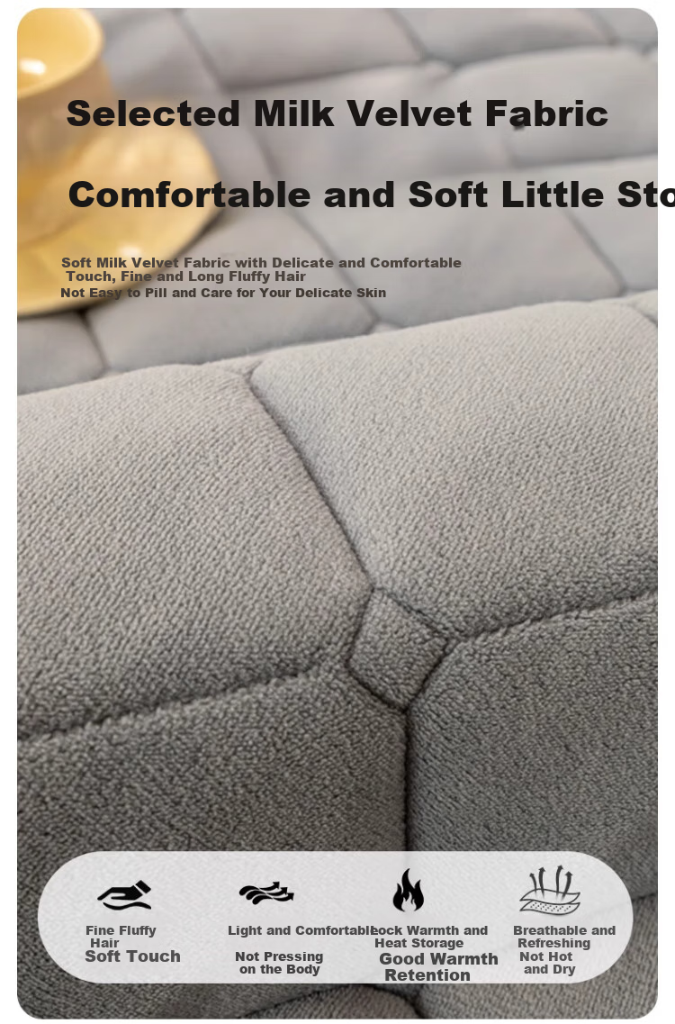 MINISO Class A Antibacterial Thickened Fleece Mattress Pad Soft Double Bed 1.8x2m 3