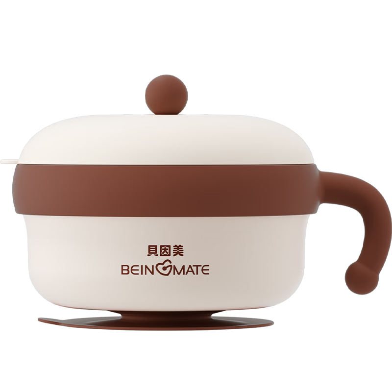 Beingmate Infant Feeding Bowl Temperature-Controlled Water Injection Insulated PPSU Drop-Resistant Suction Baby Dining Tableware