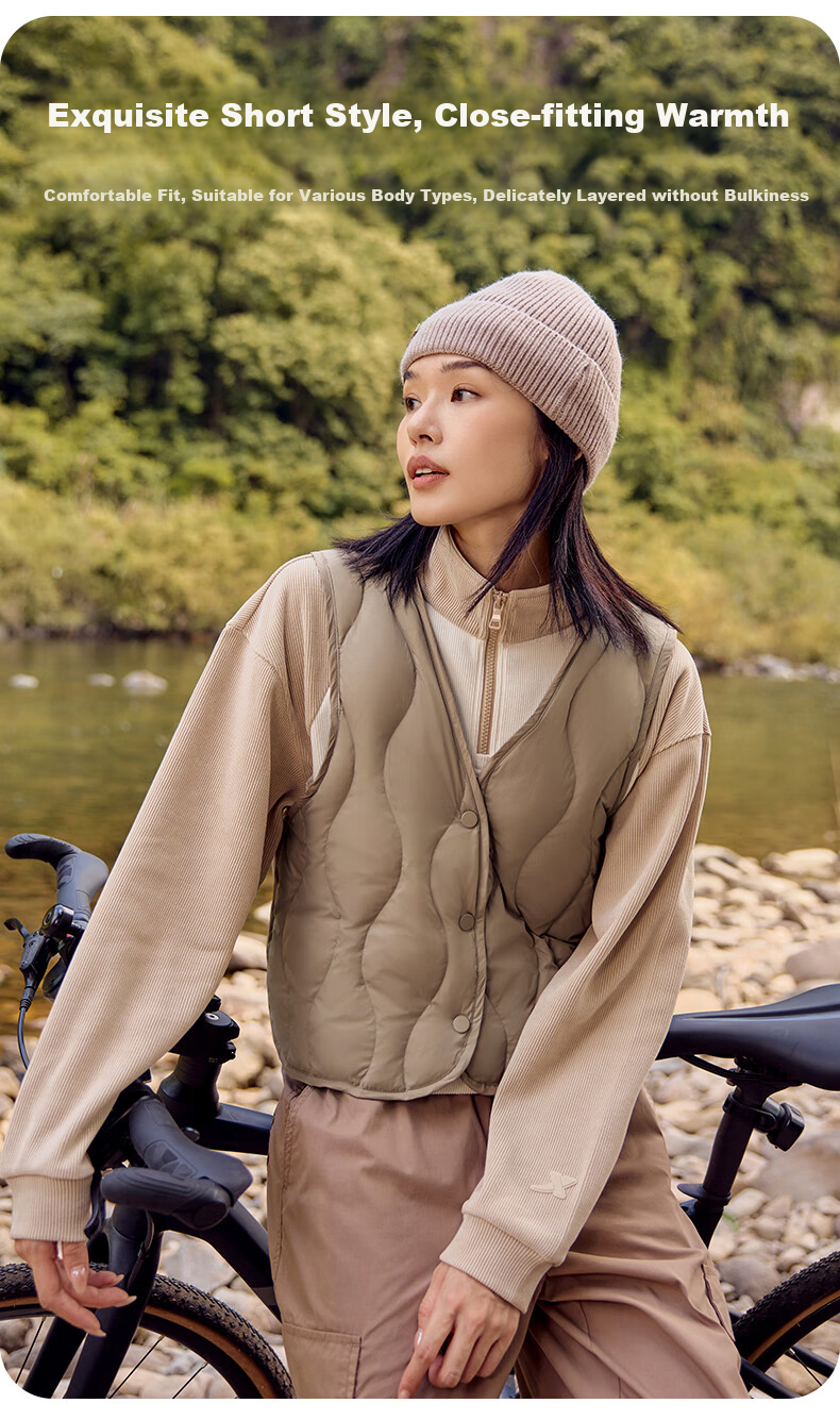 Yalu down Vest for Women, 2026 Autumn And Winter New Style, Lightweight Inner Layer, Warm Fashionable Fitted Coat, Inner Wear V-Neck Vest 3