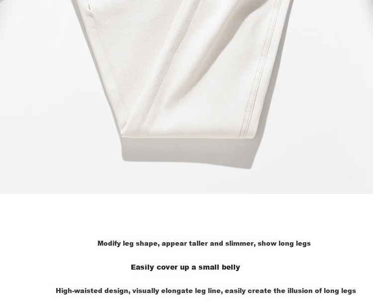 RAIN.CUN High-Waisted Casual Cigarette Pants for Women, 2024 Autumn And Winter Slim Straight-Leg Jeans, Ankle-Length Trousers for Petite Wome 4